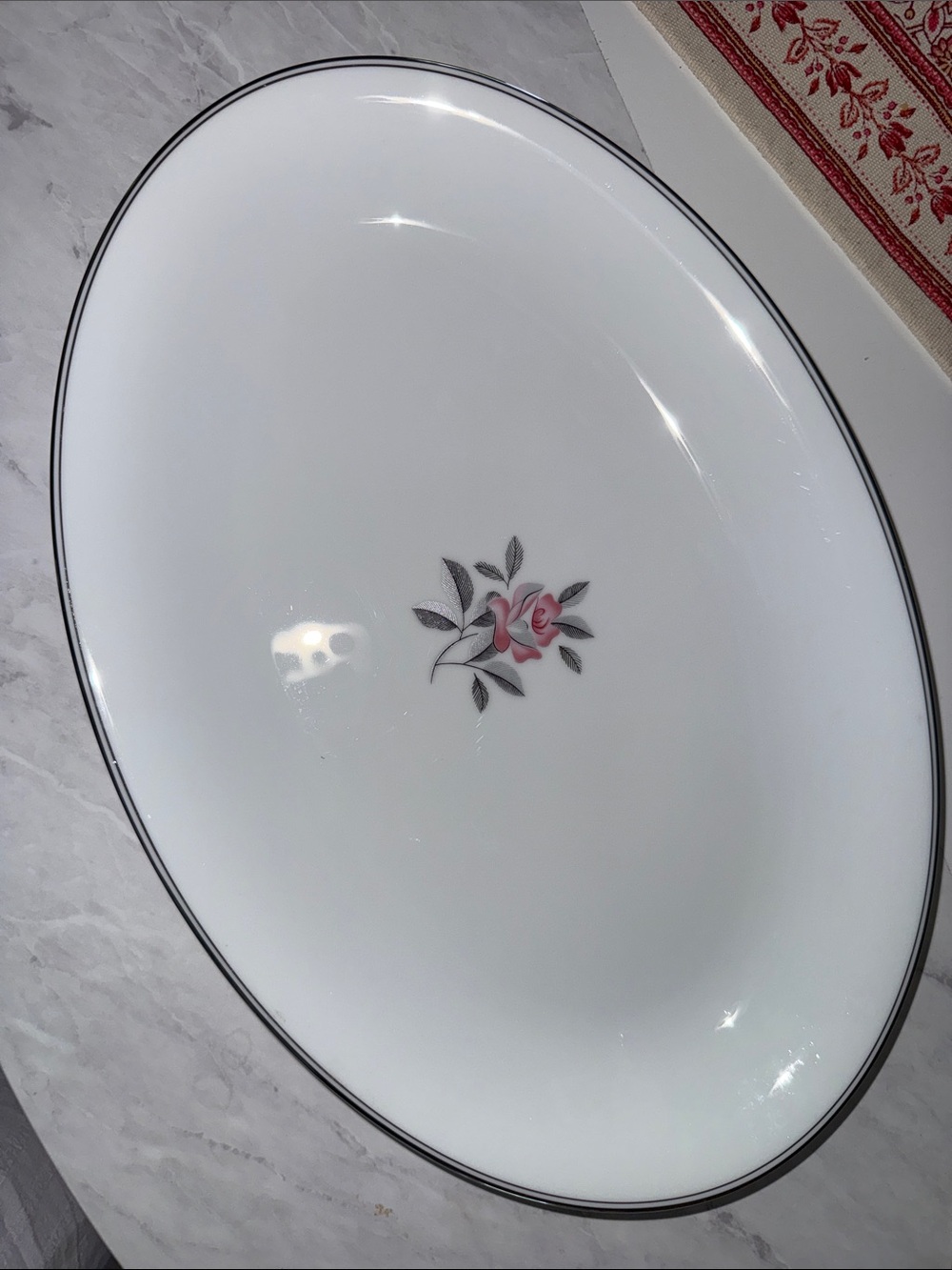12 Inch Oval Serving Platter Noritake China Rosales 5790 Made in Japan 1956-1971